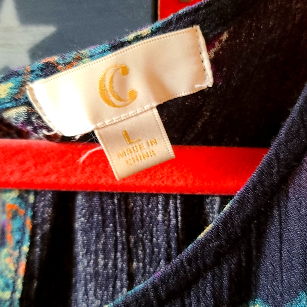 Navy Cold Shoulder Top - Picture 5 of 5